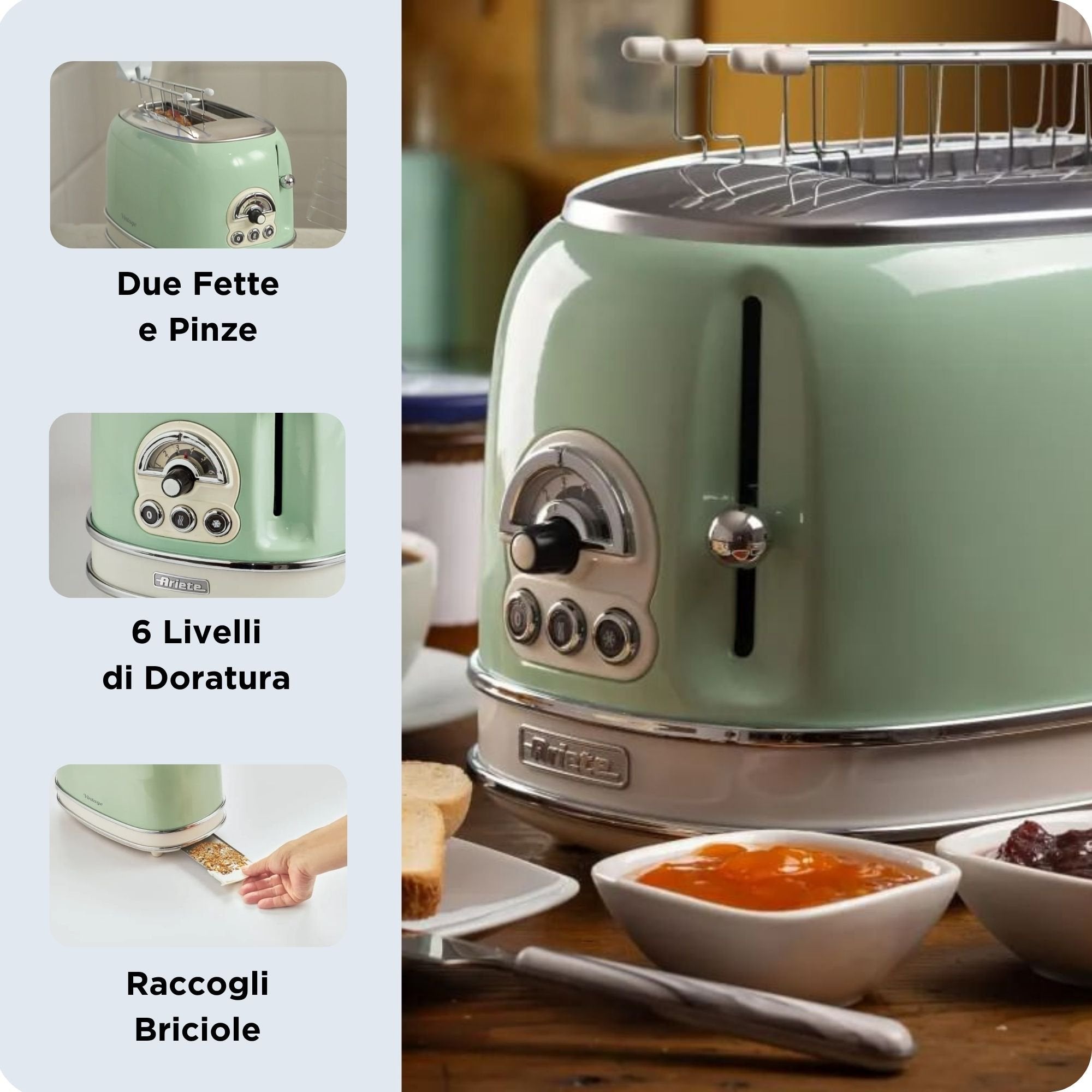 EAN 8003705114883 - Ariete 0155/04 6 2 rebanada(s) 810 W Verde imagen 5