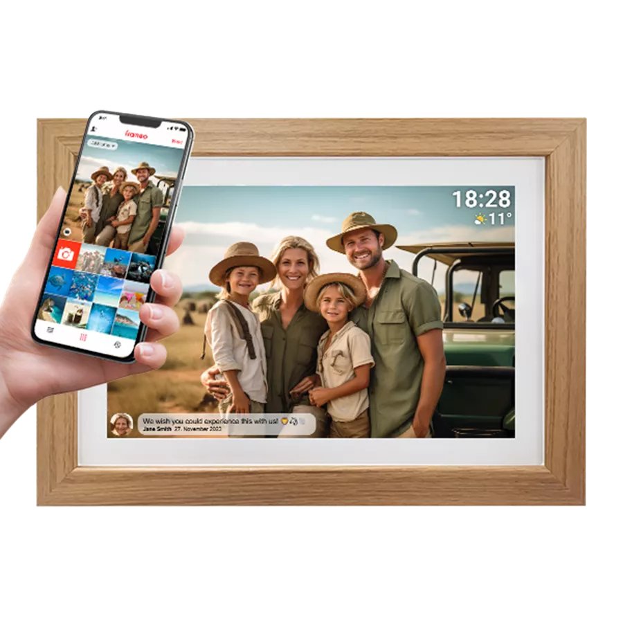 EAN 5706751066139 - Denver PFF-1042LWMK2 marco fotográfico digital Madera 25,6 cm (10.1") Pantalla táctil Wifi imagen 8