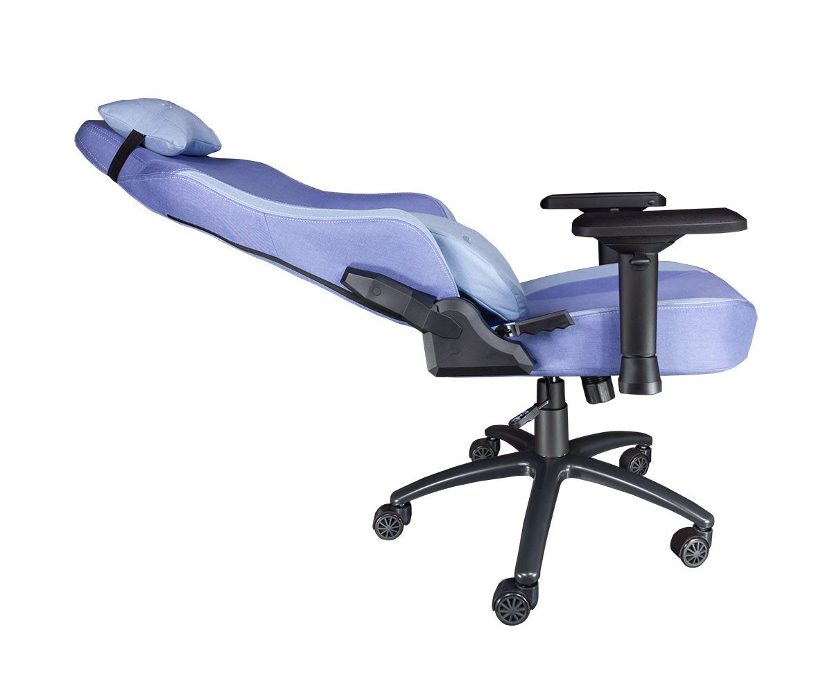 Talius Silla Panther Gaming Negra/Azul, 3d, Butterfly, Base Metal, Ruedas 60mm, Gas Clase 4