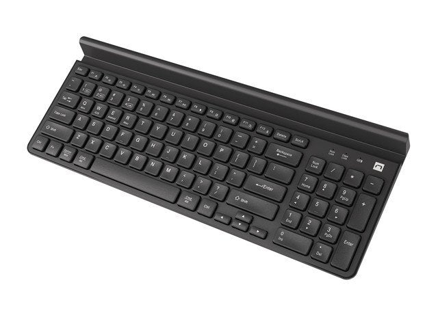 Teclado Ingles Natec Wireless Keyboard Felimare Us Slim Bt+2.4ghz Tablet Phone Holder