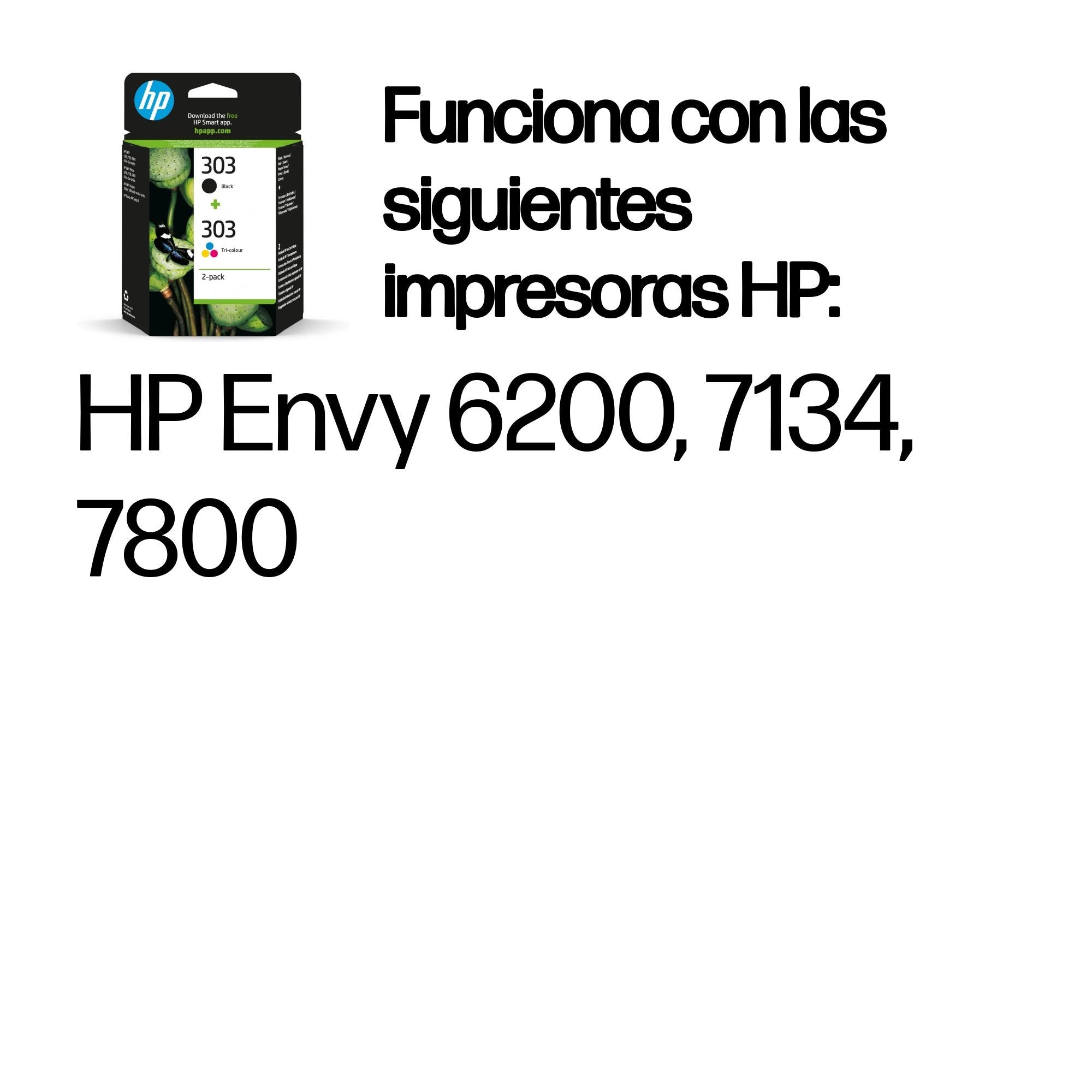 EAN 0192545863988 - HP 303 2-pack Black/Tri-color Original Ink Cartridges cartucho de tinta 2 pieza(s) Rendimiento estándar N imagen 2