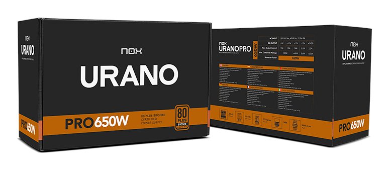 Fuente Alimentacion Atx Nox Urano Pro 650w Bronze