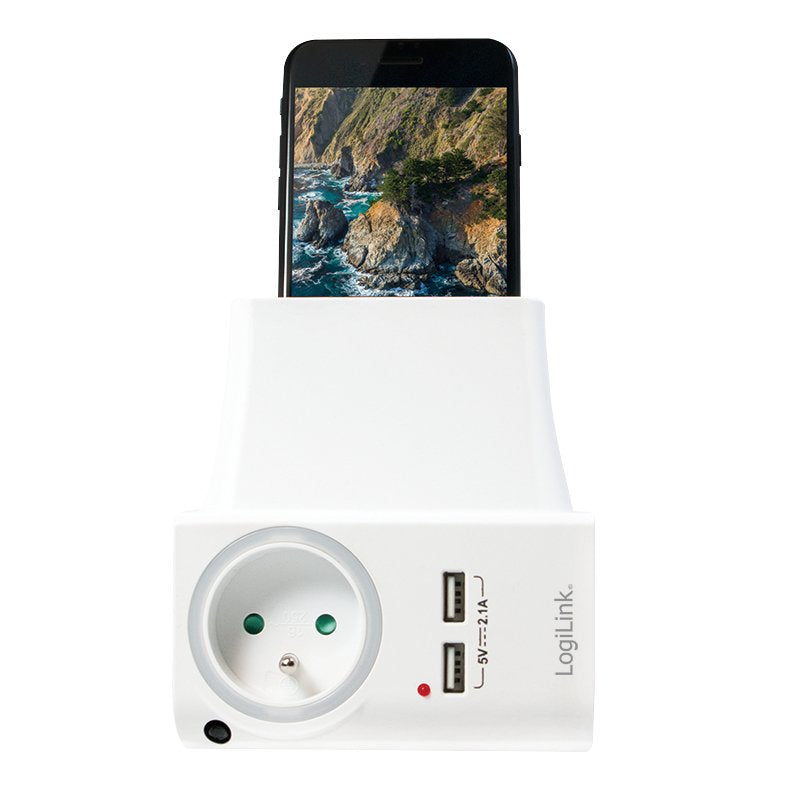 Steckdosenadapter2x Usb-Port+L Adeschalefrankr.