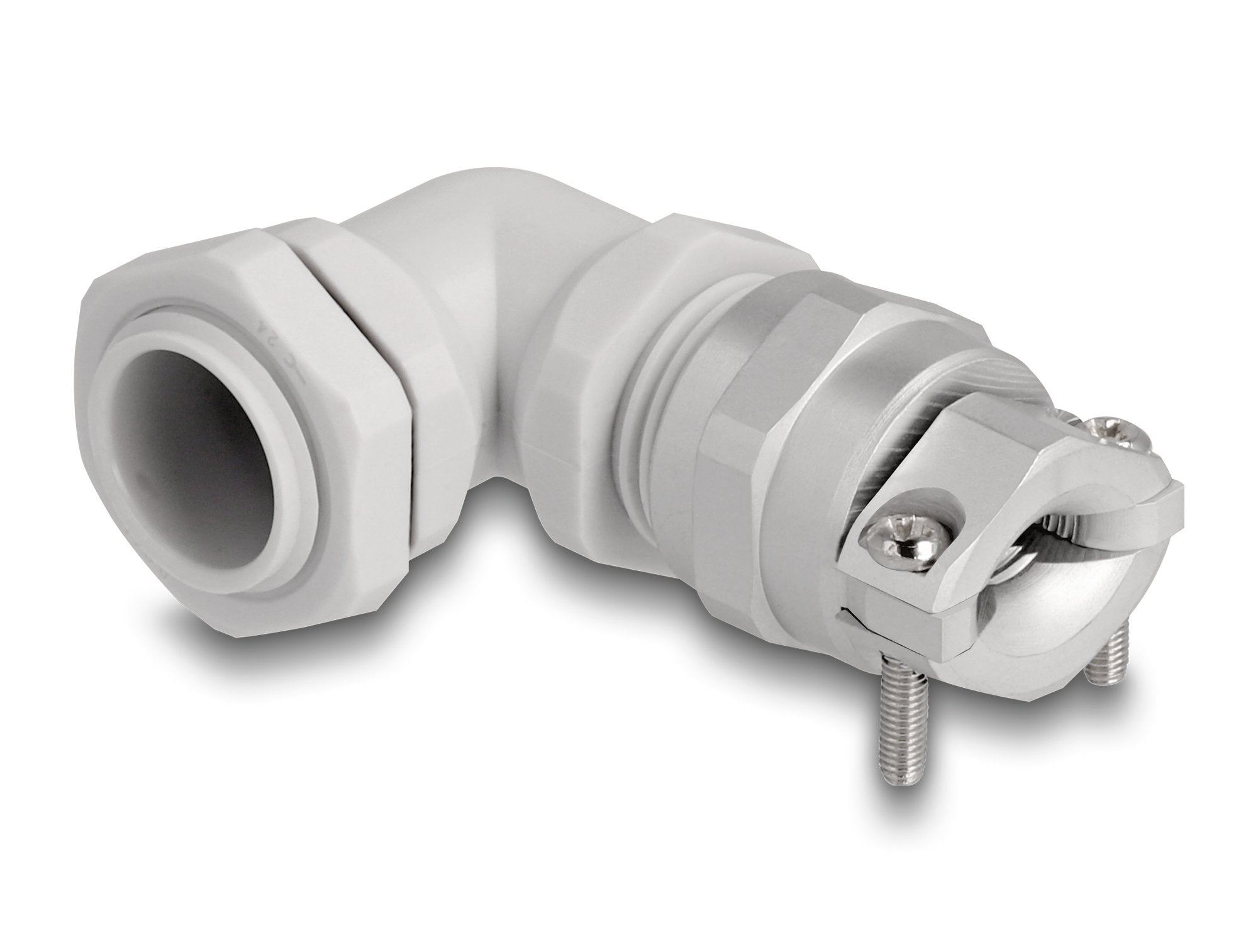 Delock 60594 Prensaestopas Con Alivio De Tensión Y Protección Contra La Flexión Ángulo De 90 ° Pg11 Gris
