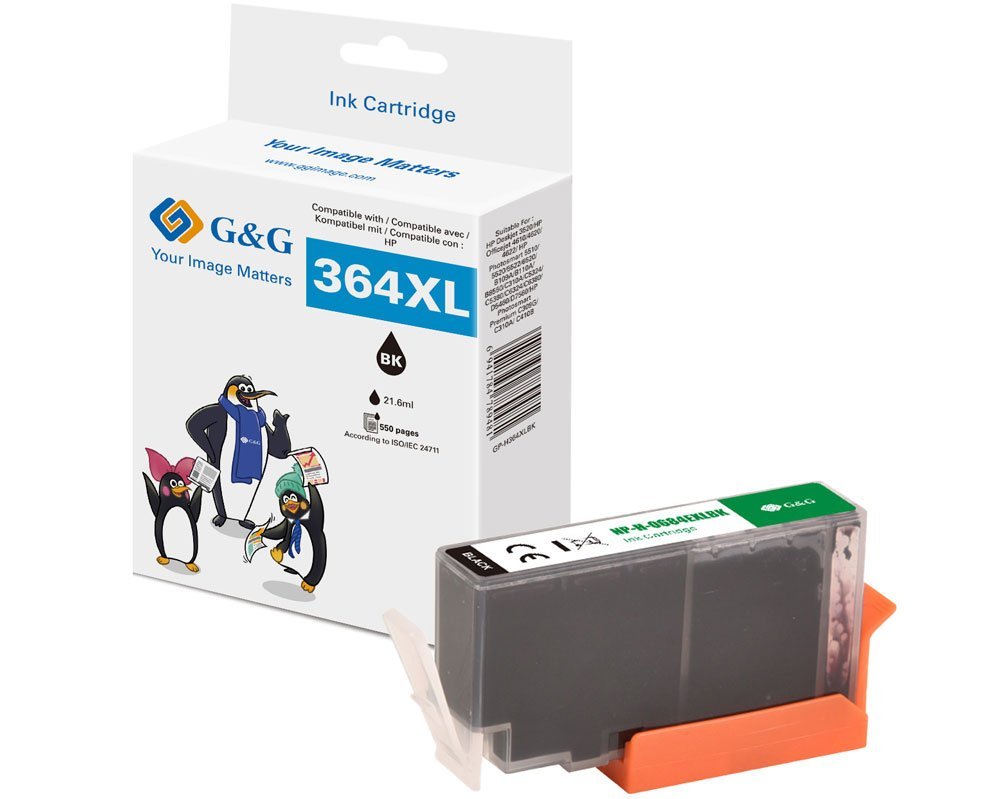 G&G Xl-Cartucho Compatible Con Hp 364xl Cb321ee