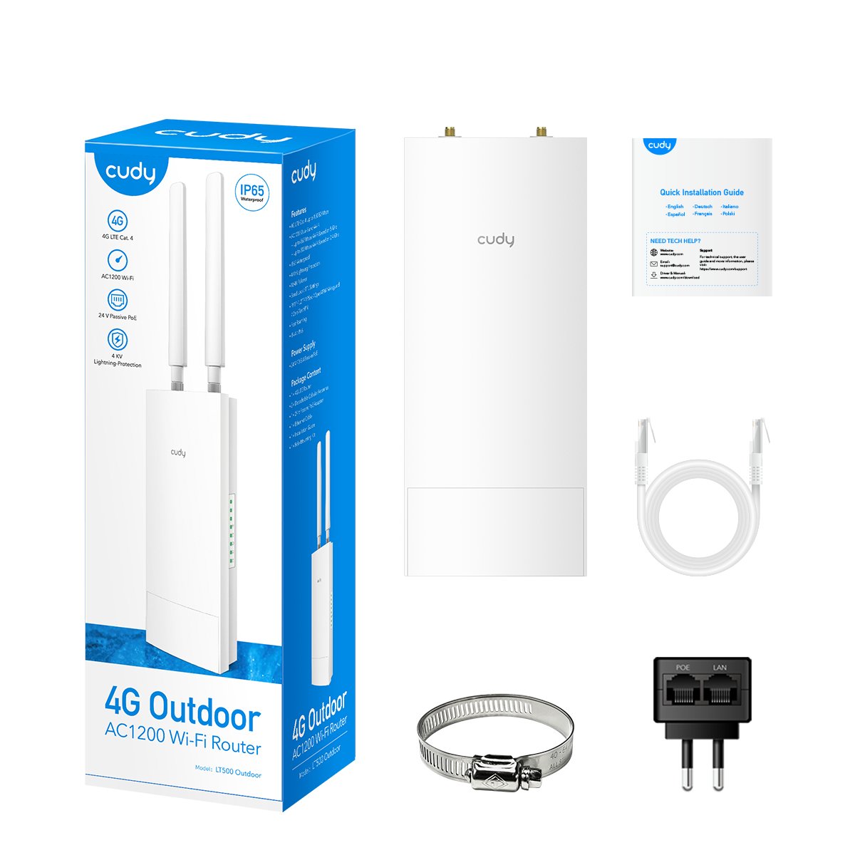 EAN 6971690792848 - Cudy LT500 router inalámbrico Ethernet rápido Doble banda (2,4 GHz / 5 GHz) 4G Blanco imagen 6