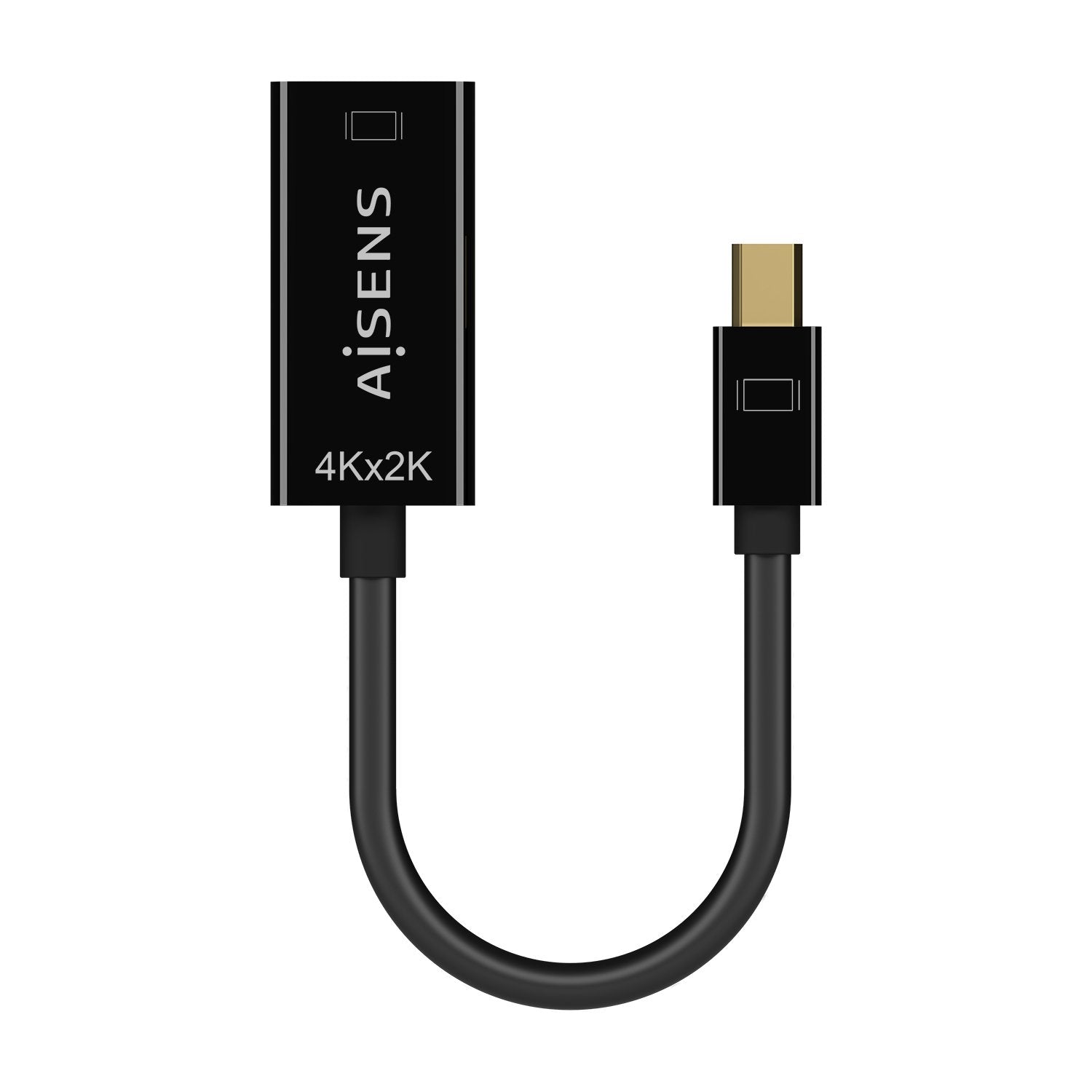 EAN 8436574707380 - AISENS A125-0643 adaptador de cable de vídeo 0,15 m Mini DisplayPort HDMI tipo A (Estándar) imagen 2