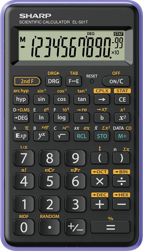 El-501t Calculator Pocket Scientific Black, Purple Sh-El501tbvl