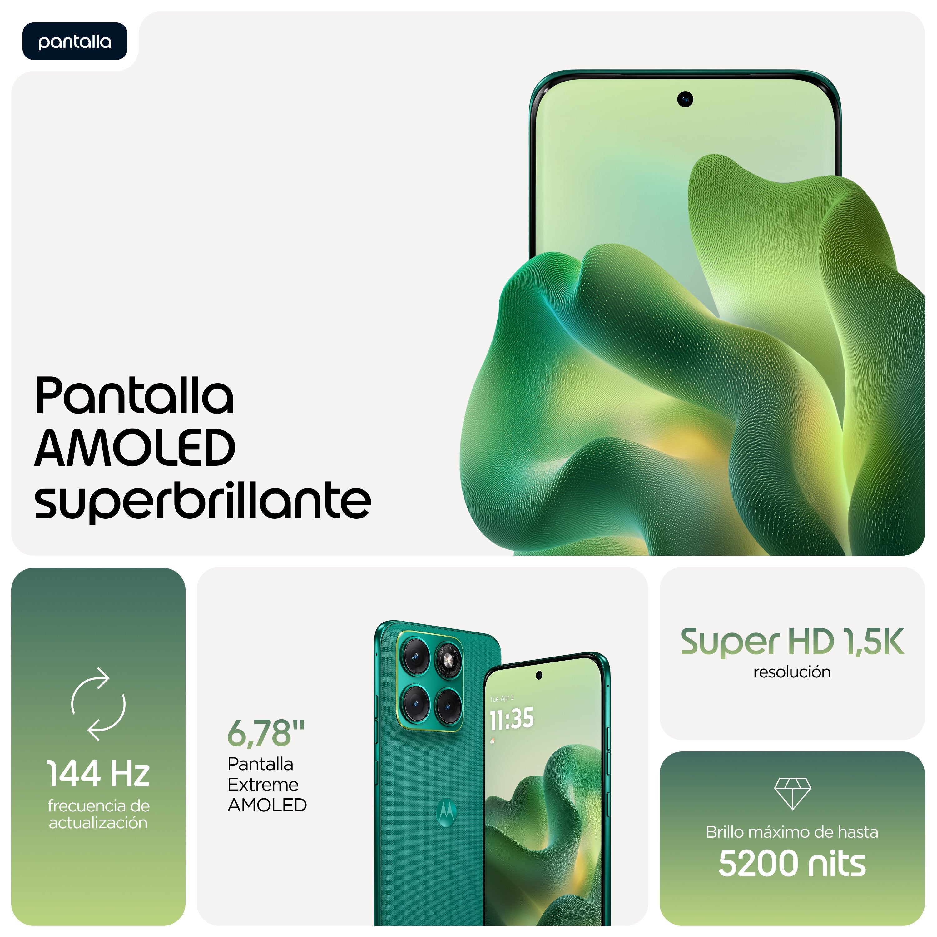 EAN 0840493621722 - Motorola edge 70 fusion 17,2 cm (6.78") SIM doble Android 16.0 5G USB Tipo C 8 GB 256 GB 7000 mAh Verde imagen 7