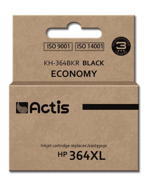 Tinta Actis Kh-364bkr (Reemplazo De Hp 364xl Cn684ee - Estándar - 20 Ml - Negra)