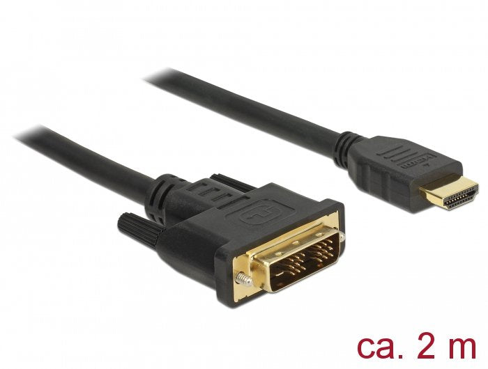 Delock 85584 Cable Hdmi -> Dvi-D 2m Negro