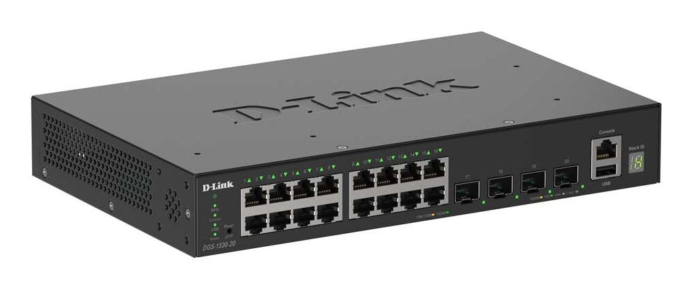 EAN 790069474620 - D-Link DGS-1530-20/E switch Gestionado L2 Gigabit Ethernet (10/100/1000) Negro imagen 1