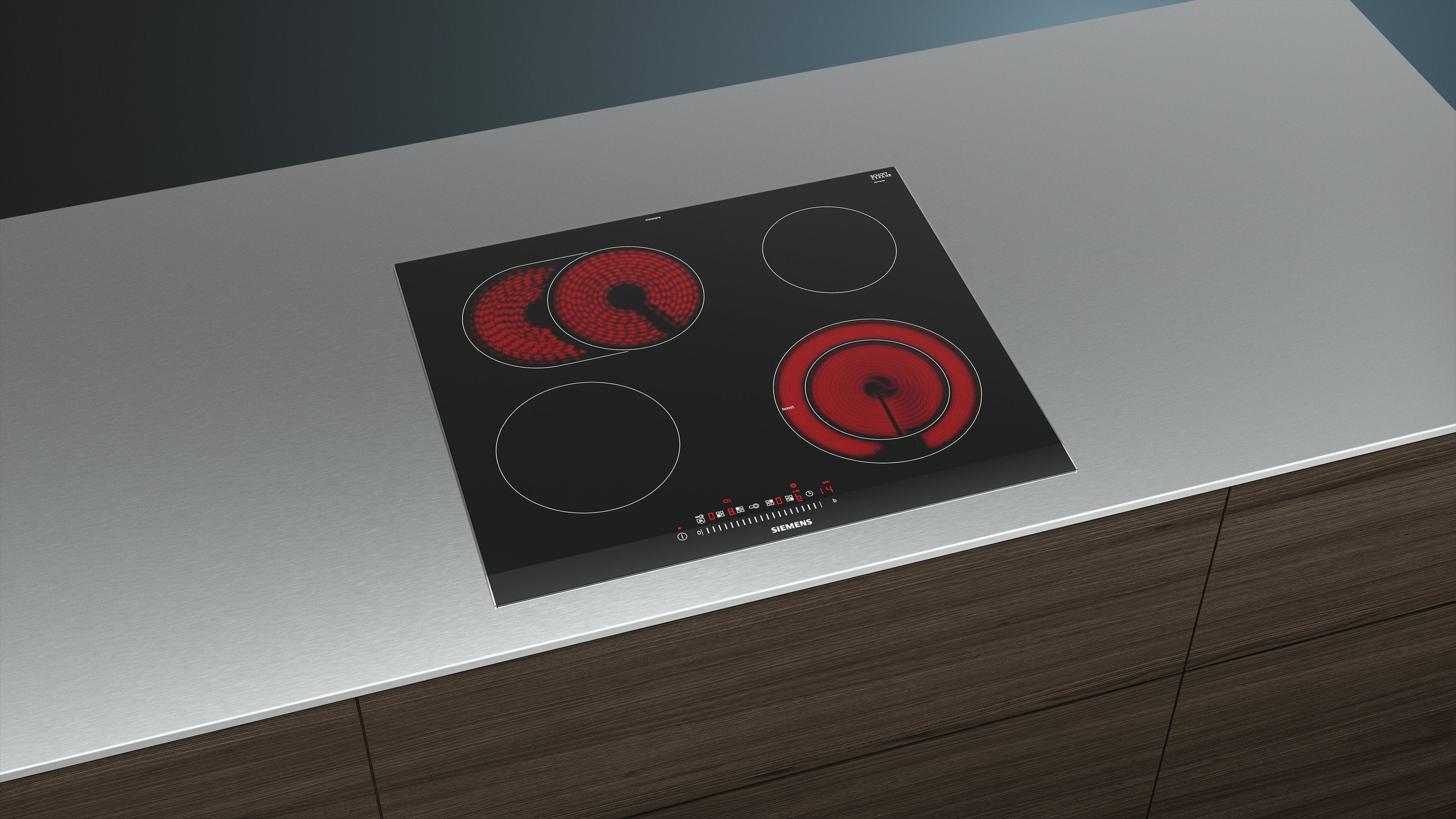 EAN 4242003762851 - Siemens ET675FNP1E hobs Negro, Acero inoxidable Integrado Cerámico 4 zona(s) imagen 3
