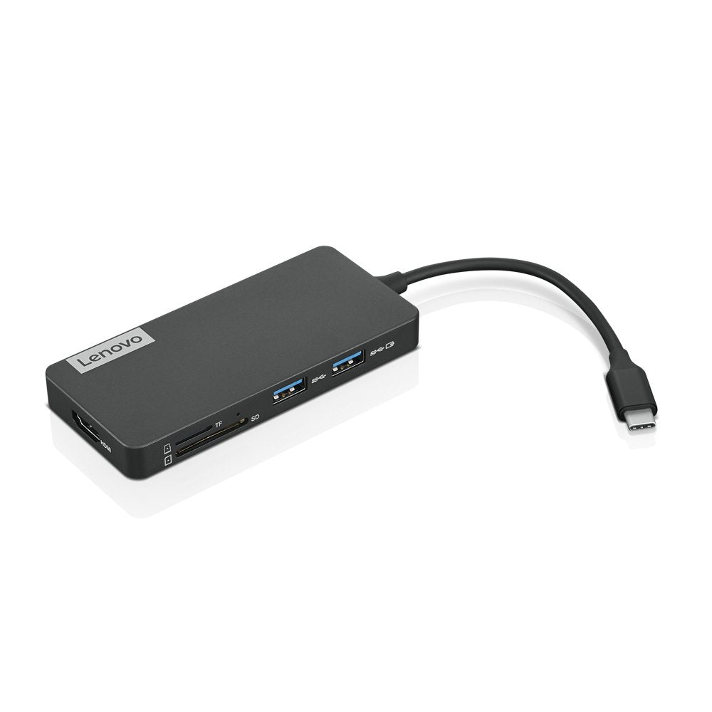 Adaptador Lenovo Usb-C Travel Hub 7-In-1 Hdmi 4k+Sd/Tf Reader+3xusb+Usb-C Pass-Through (Universal Para Todas Las Marcas)