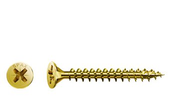 Caja 75 Unid. Tornillo Madera Cabeza Plana Yellox 4,0x60mm Spax