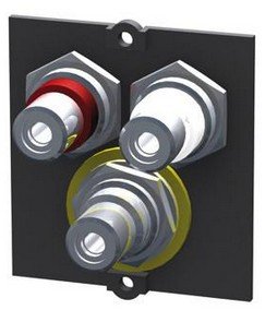 Módulo Personalizado De Bachmann 1x Video + Cinch Stereo Bvm-1 Negro, Para Enchufes De Mesa 917.026