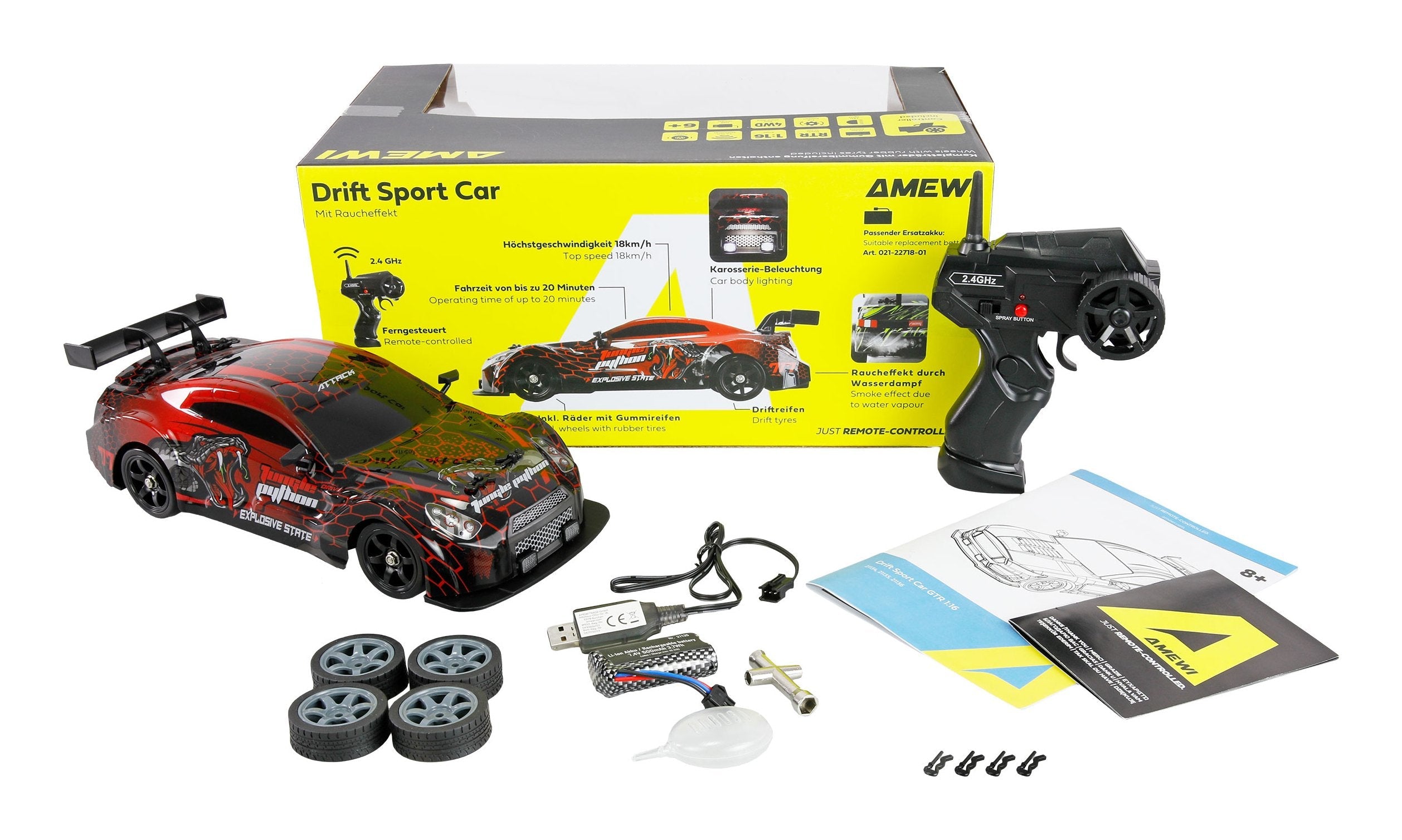 Amewi Rc Drift Sport Rot Verde