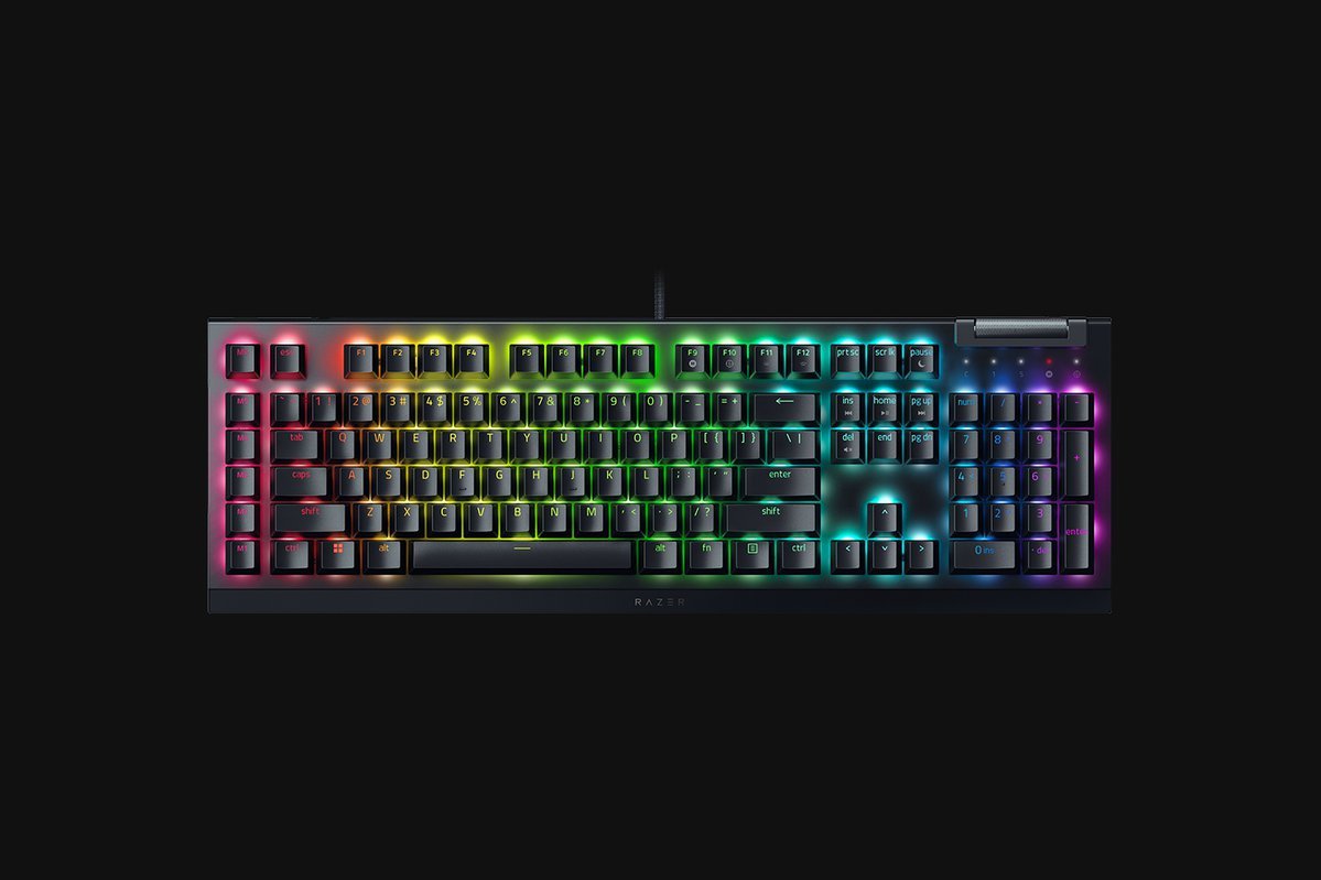 Teclado Con Cable Gamer Mecánico (Razer Green) Razer Blackwidow V4 X Rgb (Negro)