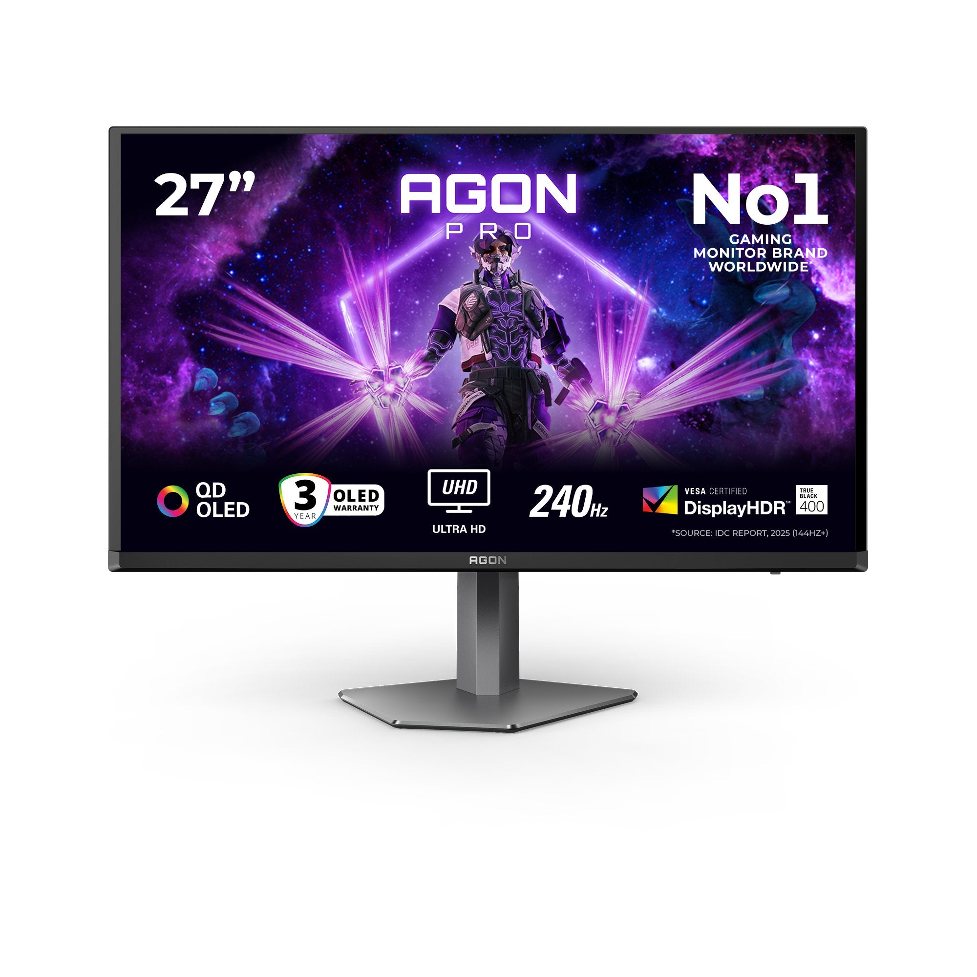 EAN 4038986642620 - AOC G2 AG276UZD pantalla para PC 67,3 cm (26.5") 3840 x 2160 Pixeles 4K Ultra HD OLED Negro imagen 1