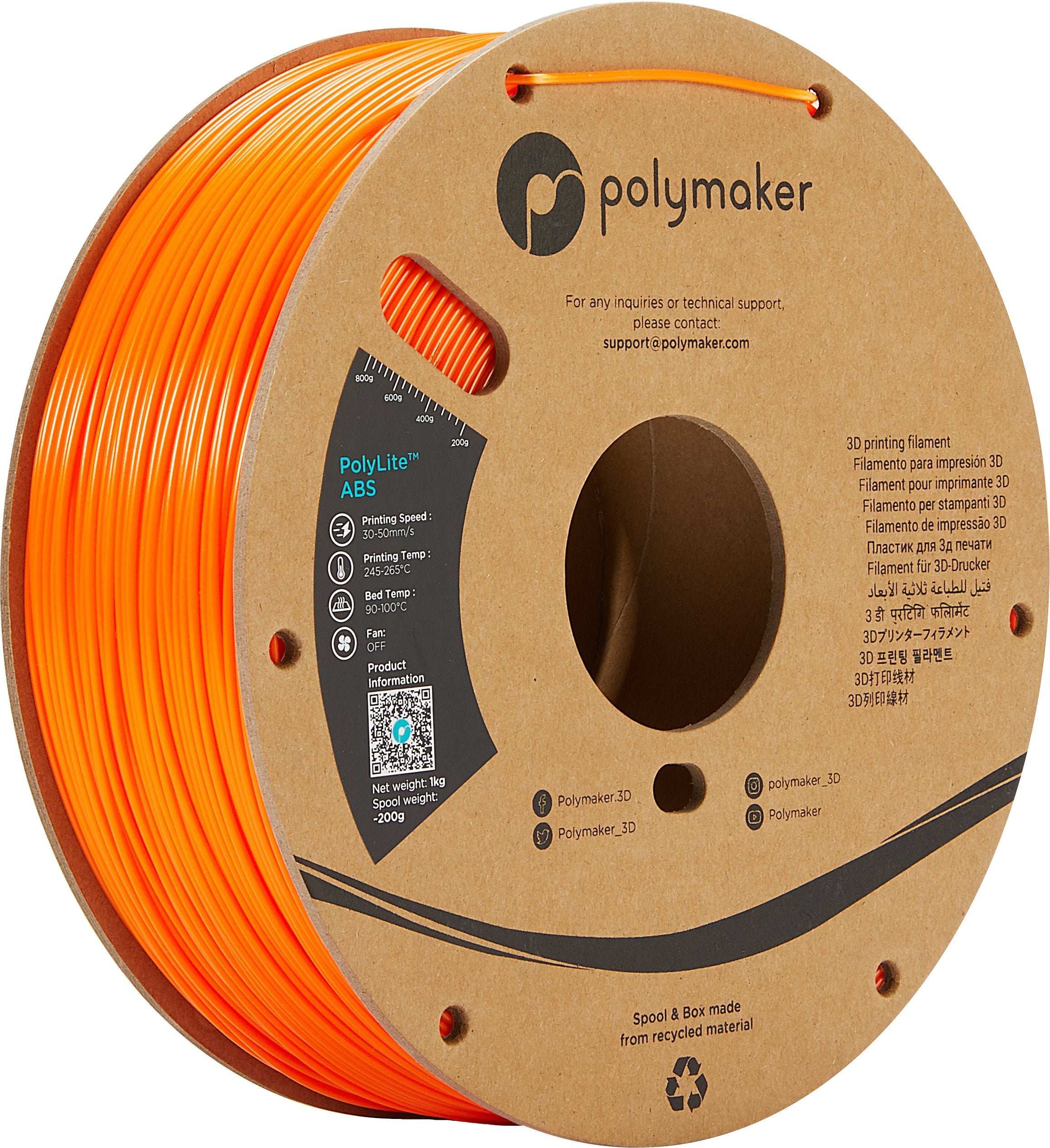 Abs 1,75mm Naranja 1kg