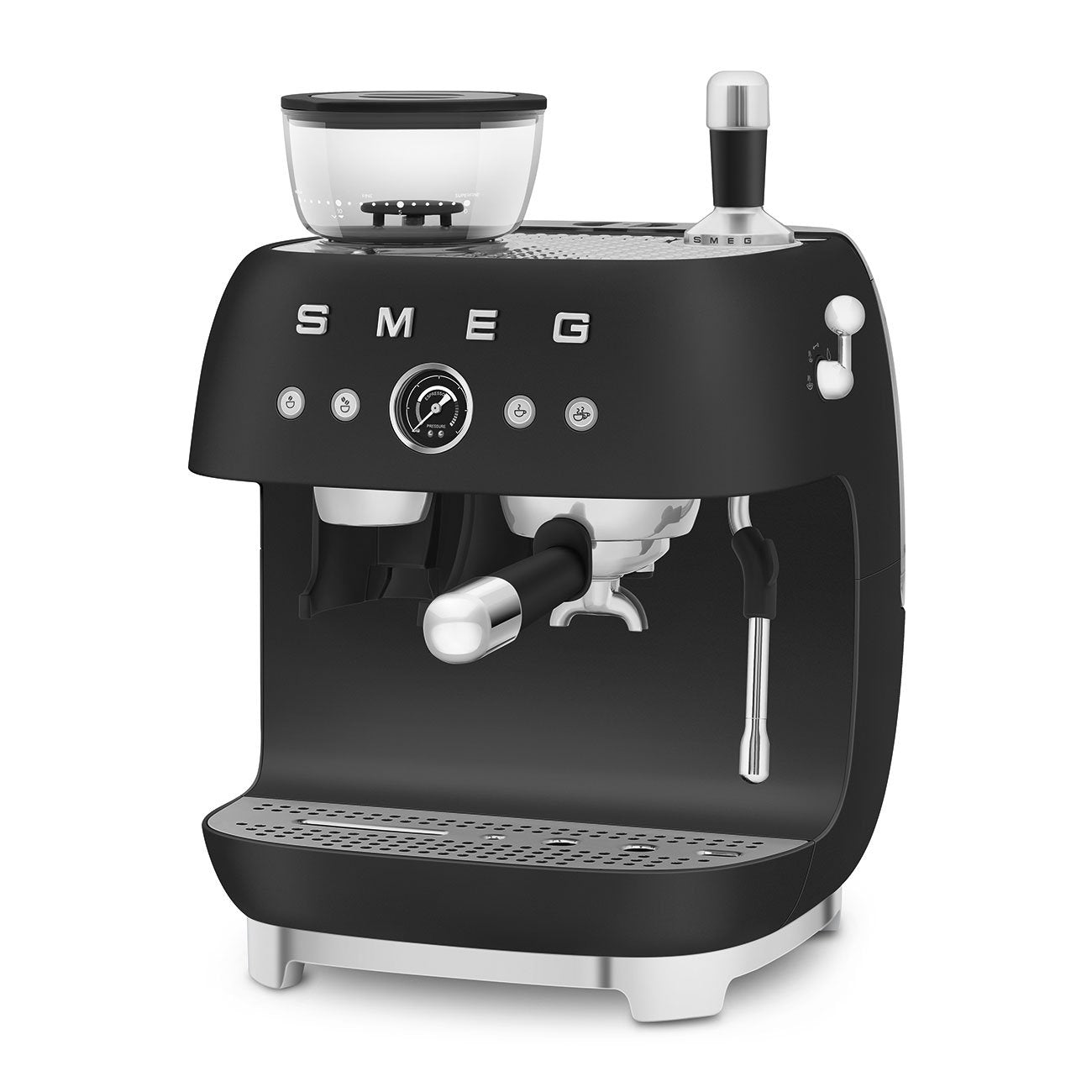 Smeg Kaffeemaschine Man. Mahlwerk Egf03blmeu, Thermoblock, Dampfdüse, 1l,...