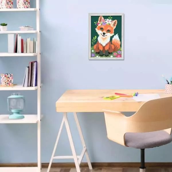 Pintura De Ravensburger Para Números - Flowery Fox 23765