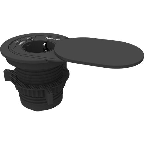 Toma Enchufe Empotrable 1 Toma De Corriente 1 Usb Tipo-C 1 Usb Negro