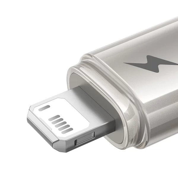 Titanium Alloy Fast Charging Cable Usb To Ip 2.4a 1m Galaxy Titanium Gold