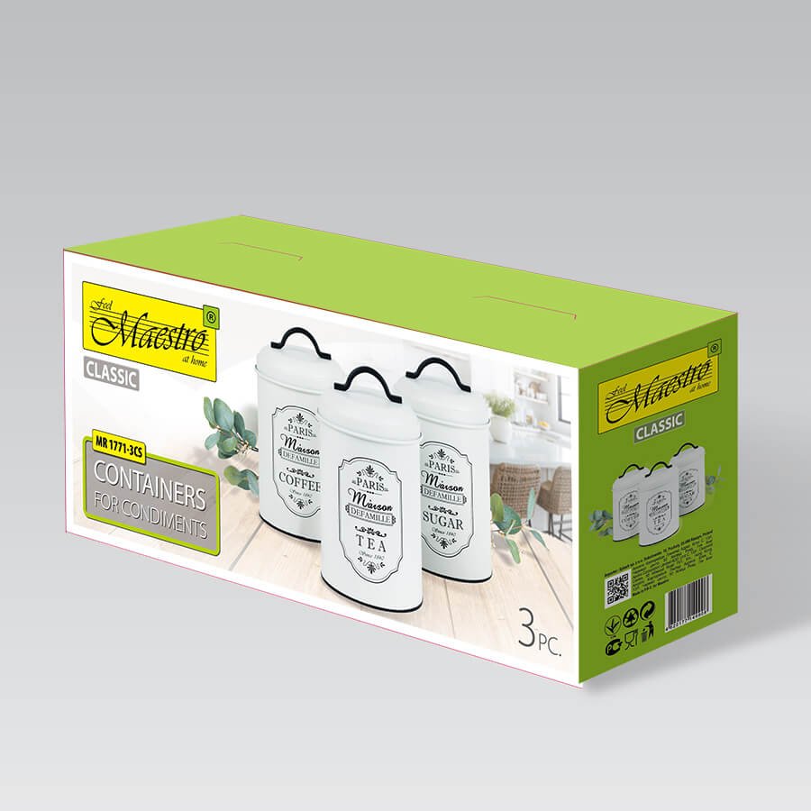 EAN 4820177149908 - Maestro MR-1771-3CS recipiente de cocina Juego de recipientes de té + café + azúcar Metal imagen 4