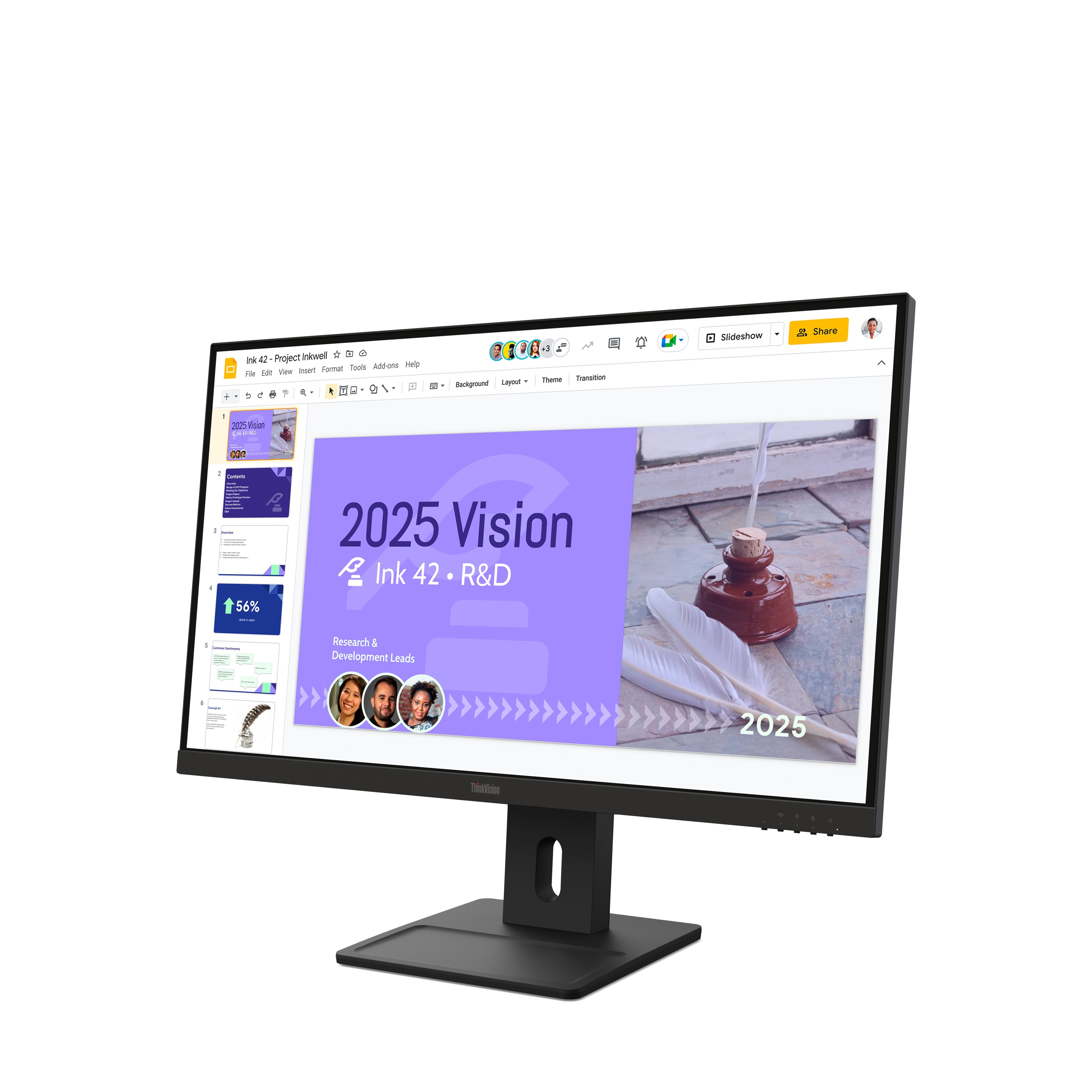 Lenovo Thinkvision E27q-40 Monitor Led 27" 2560 X 1440 Qhd @ 100 Hz Ips 350 Cd/M² 1500:1 4 Ms 2xhdmi Displayport Altavoces Negro Azabache