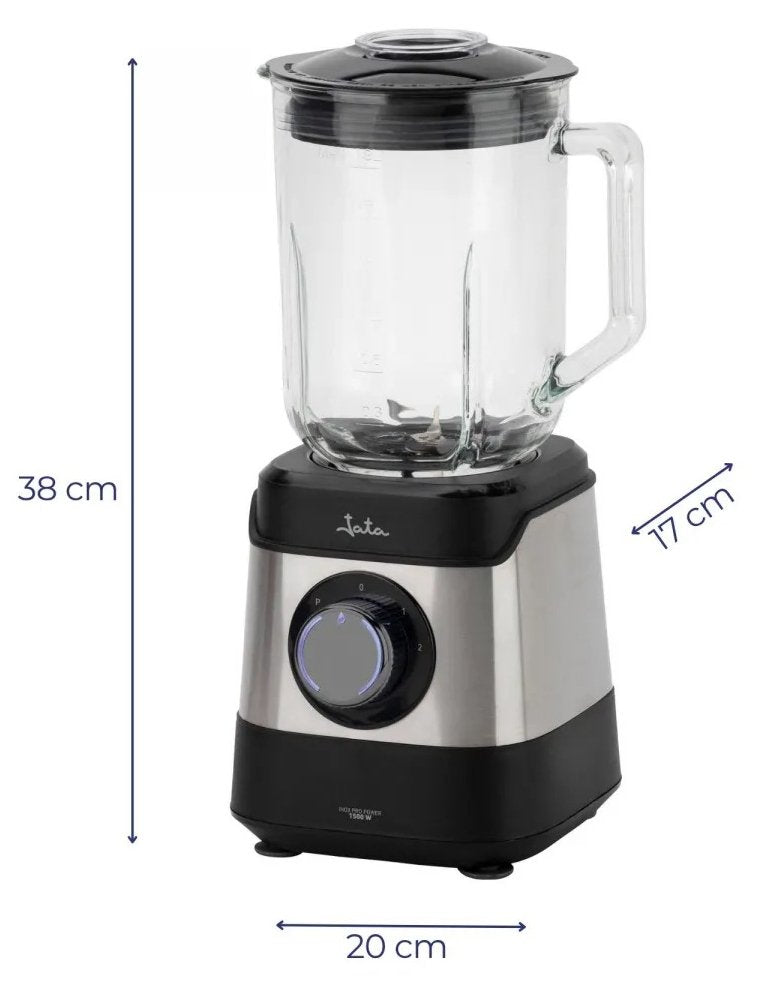 EAN 8421078039587 - JATA JEBT3855 licuadora 1,8 L Batidora de vaso 1500 W Negro, Acero inoxidable, Transparente imagen 4