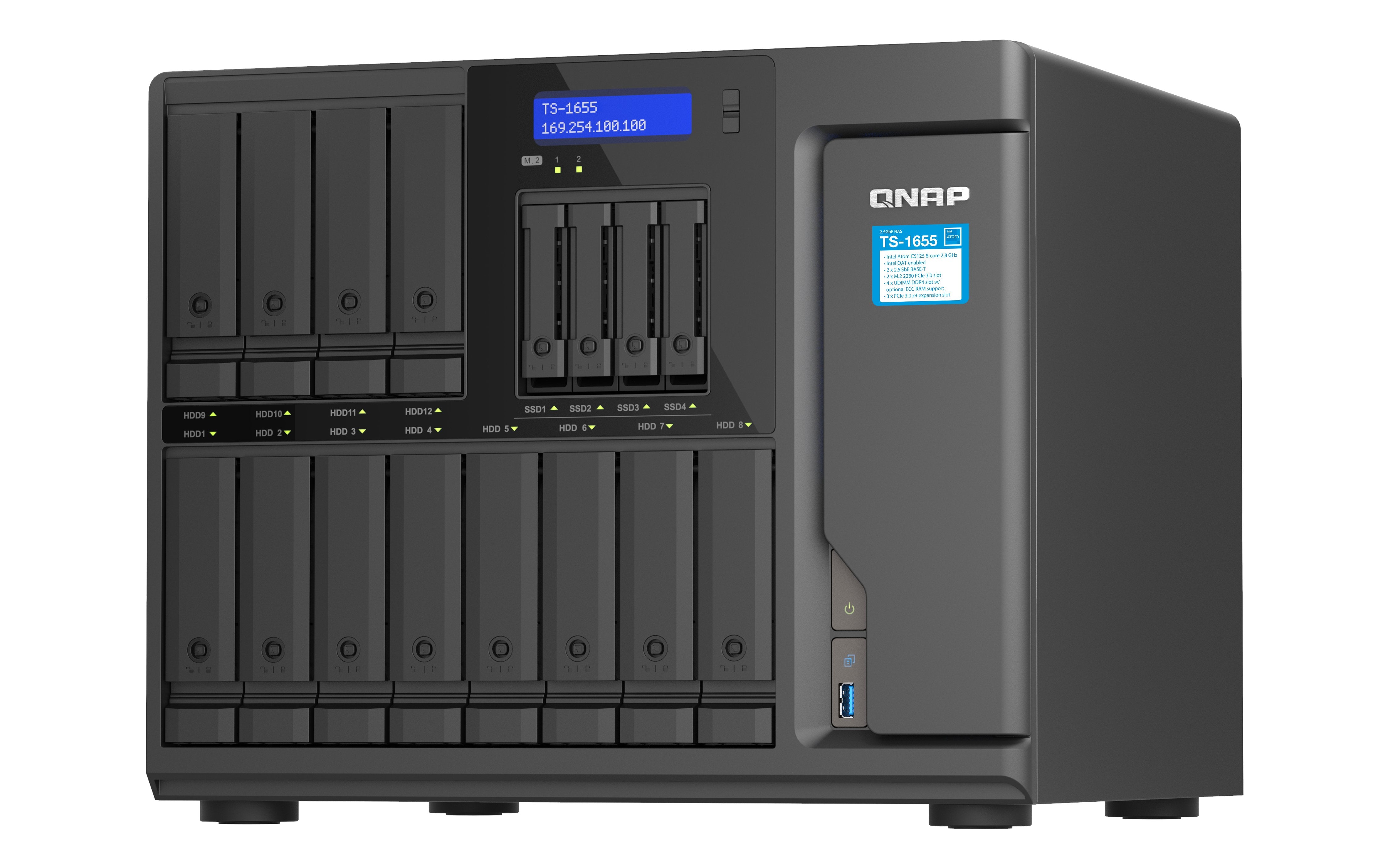 EAN 4711103083178 - QNAP TS-1655 NAS Torre Intel Atom® C5125 8 GB DDR4 0 TB QNAP Turbo System Negro imagen 8