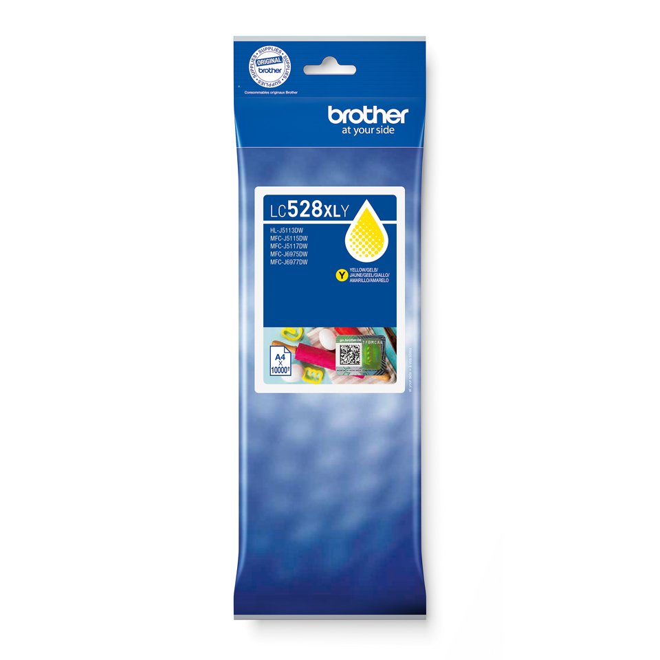 EAN 4977766842983 - Brother LC528XLY Yellow Ink Cartridge cartucho de tinta 1 pieza(s) Original Ultra High Yield Amarillo imagen 1