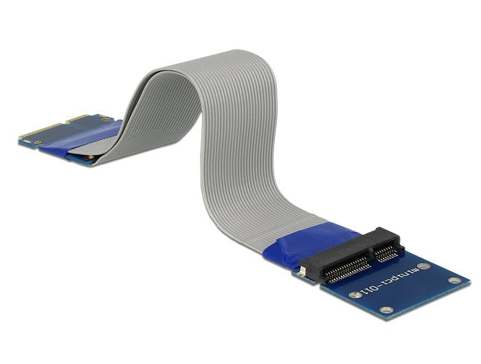 Delock Verlängerung Mini Pci Express Msata Stecker > Slot Riser Karte Mit Flexiblem Cable 13 Cm