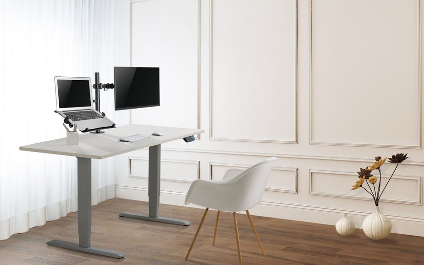 Equip Soporte Pantalla Para Mesa 13-32 Doble Brazo Articulado Soporta 2 Monitores