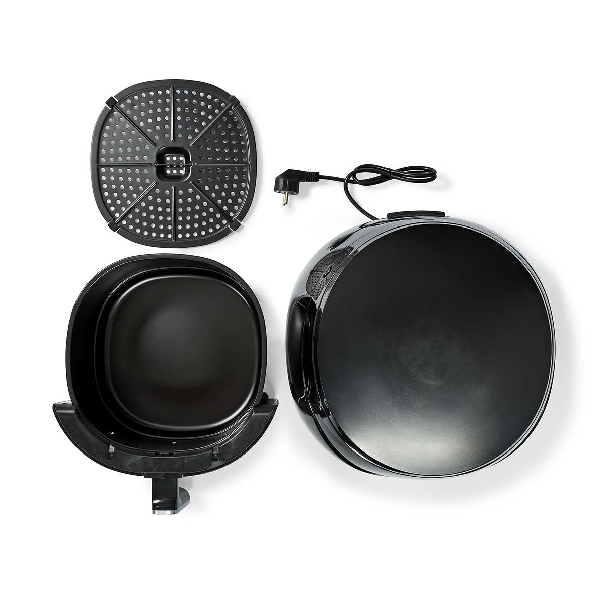 EAN 5412810335350 - Nedis KAAF240EBK freidora Sencillo 4,6 L Independiente 1500 W Freidora de aire caliente Negro imagen 19