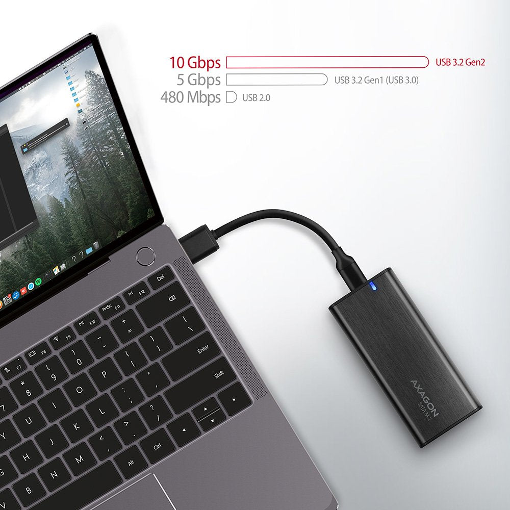 EAN 8595247906311 - Axagon EEM2-SBC externes Gehäuse für M.2 SSDs USB-C 3.2 Gen 2 - schwarz Caja externa para unidad de estad imagen 7