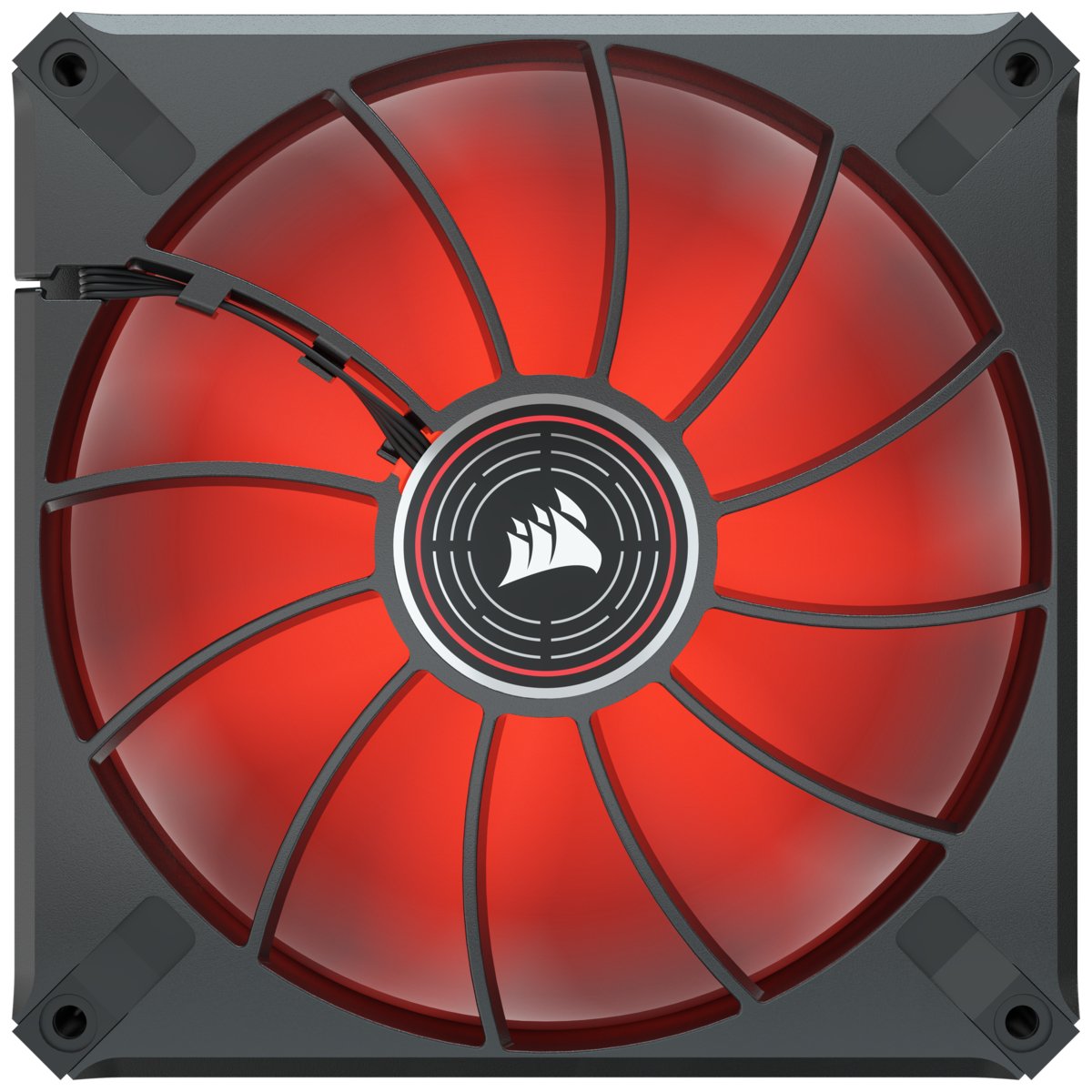 Ventilador Corsair 140*140*25 Ml140 Led Elite Airguide Rojo Co-9050123-Ww