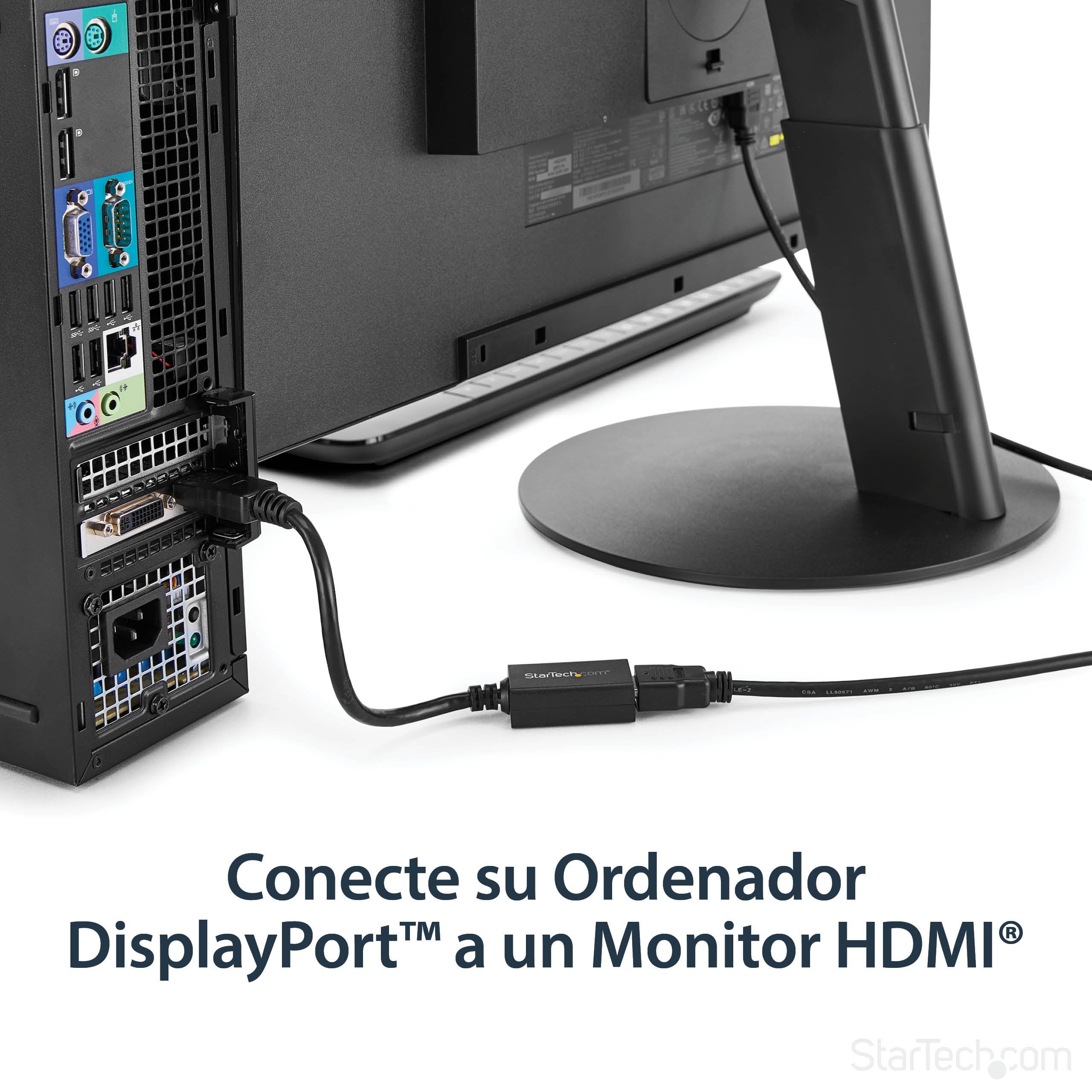 EAN 0065030836876 - StarTech.com DP2HDMI2 adaptador de cable de vídeo 0,21 m Negro imagen 8