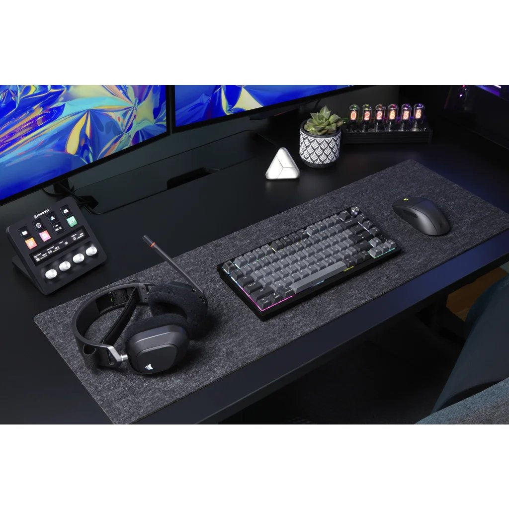 Corsair Gaming K65 Plus Wireless 75% Rgb Gaming Teclado, Mlxrojo- Negro, Gris