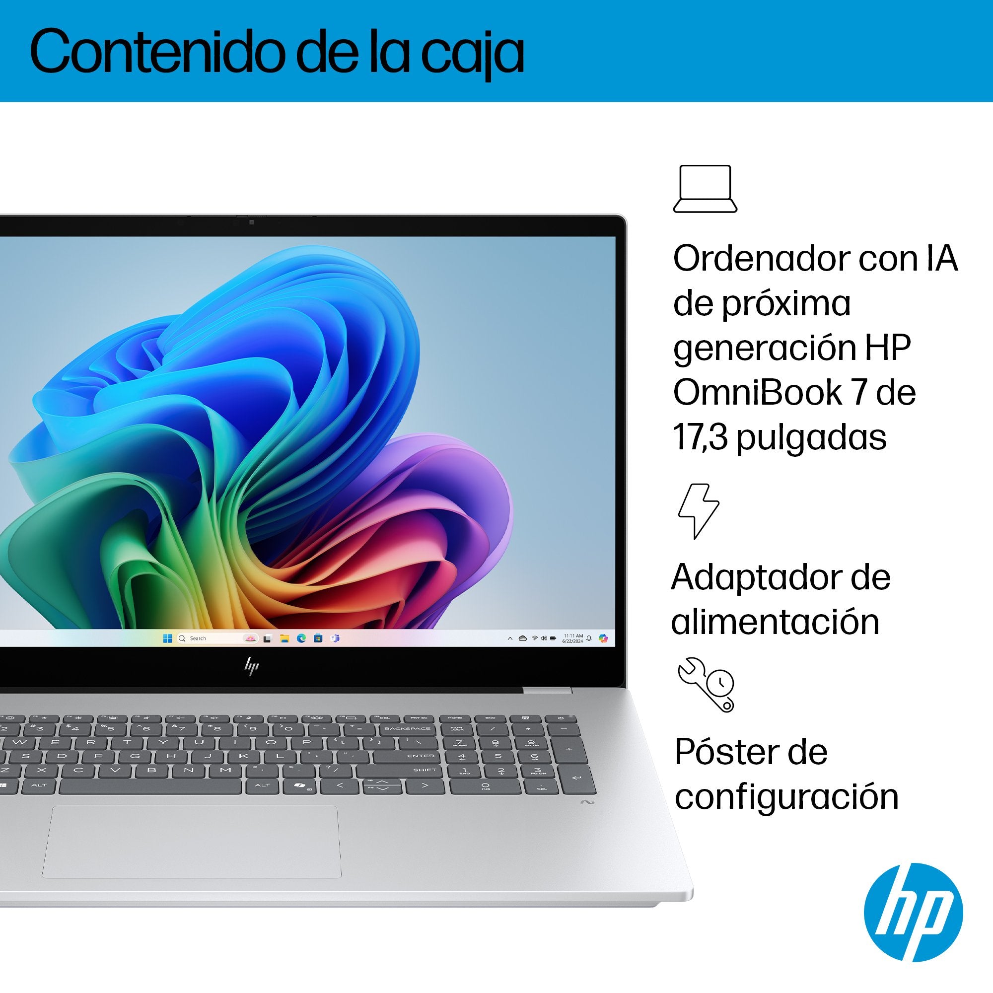 EAN 821844741849 - HP OmniBook 7 Laptop Next Gen AI 17-dc0001nsx Copilot+ PC Intel Core Ultra 5 226V Portátil 43,9 cm (17.3") imagen 5