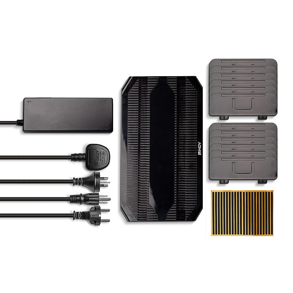 Lindy 73309 Estación De Carga Independiente Plástico Negro (10 Port Usb Charging - Station For Tablets/Smartphones)