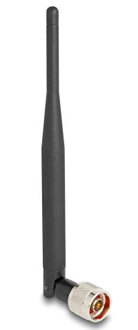 Delock Wifi 7 Antenne N Stecker 2 - 3 Dbi 20,6 Cm Omnidirektional Mit Kippgelenk Und Flexiblem Material Schwarz