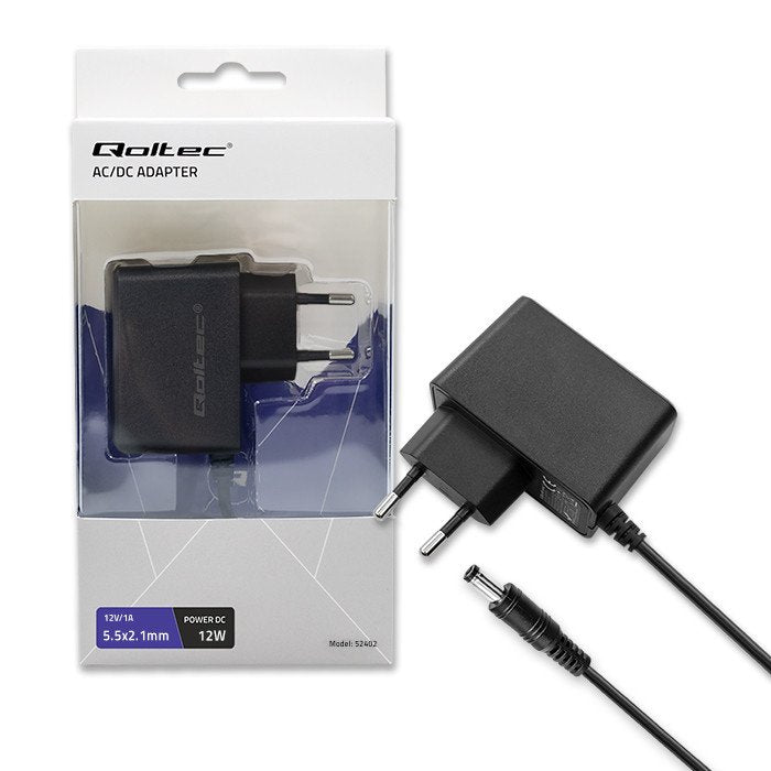 Qoltec Adaptador De Corriente Enchufable Premium 12w | 12v | 1a | 5,5*2,1