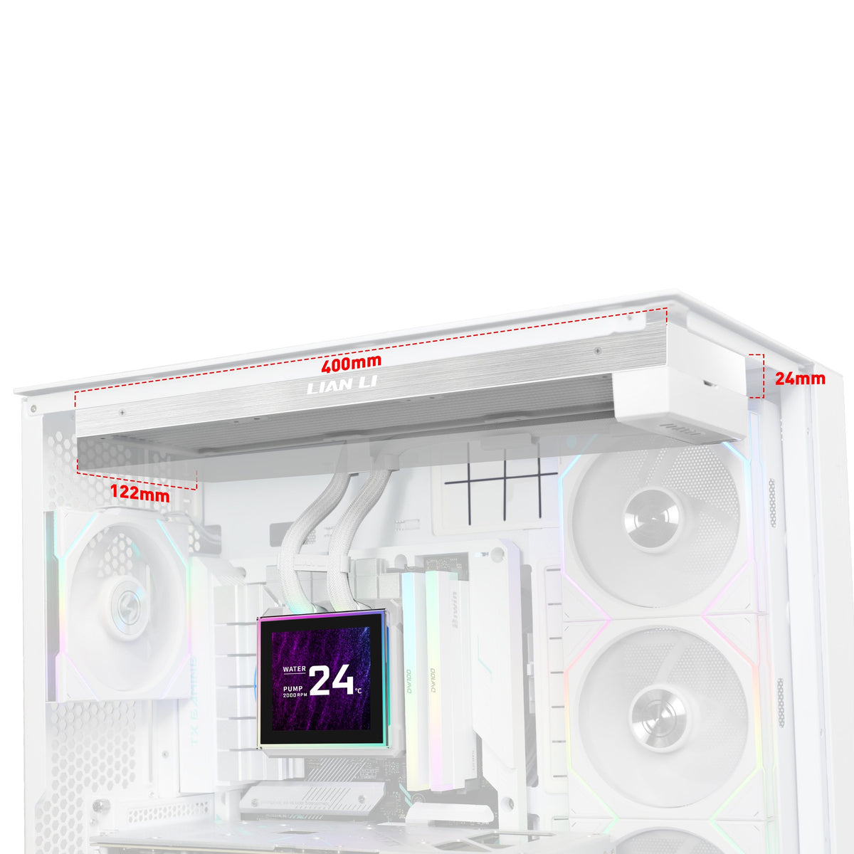 K Lian Li Hydroshift Ii Lcd-S 360n Blanco Aio-Refrigeración Líquida
