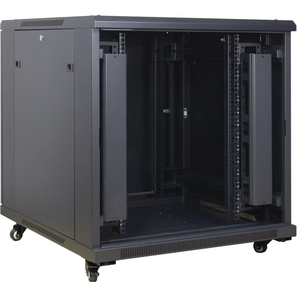 Inter-Tech 88887258 Armario Rack 15u Rack O Bastidor Independiente Negro, Armario It Negro, Rack O Bastidor Independiente, 15u, 400 Kg, Negro