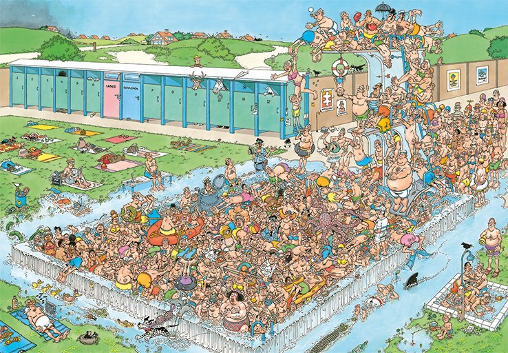 Jumbo Jan Van Haasteren Ab In Den Pool Pool Pile-Up Pileup 2000 Teile Puzzle (20040)