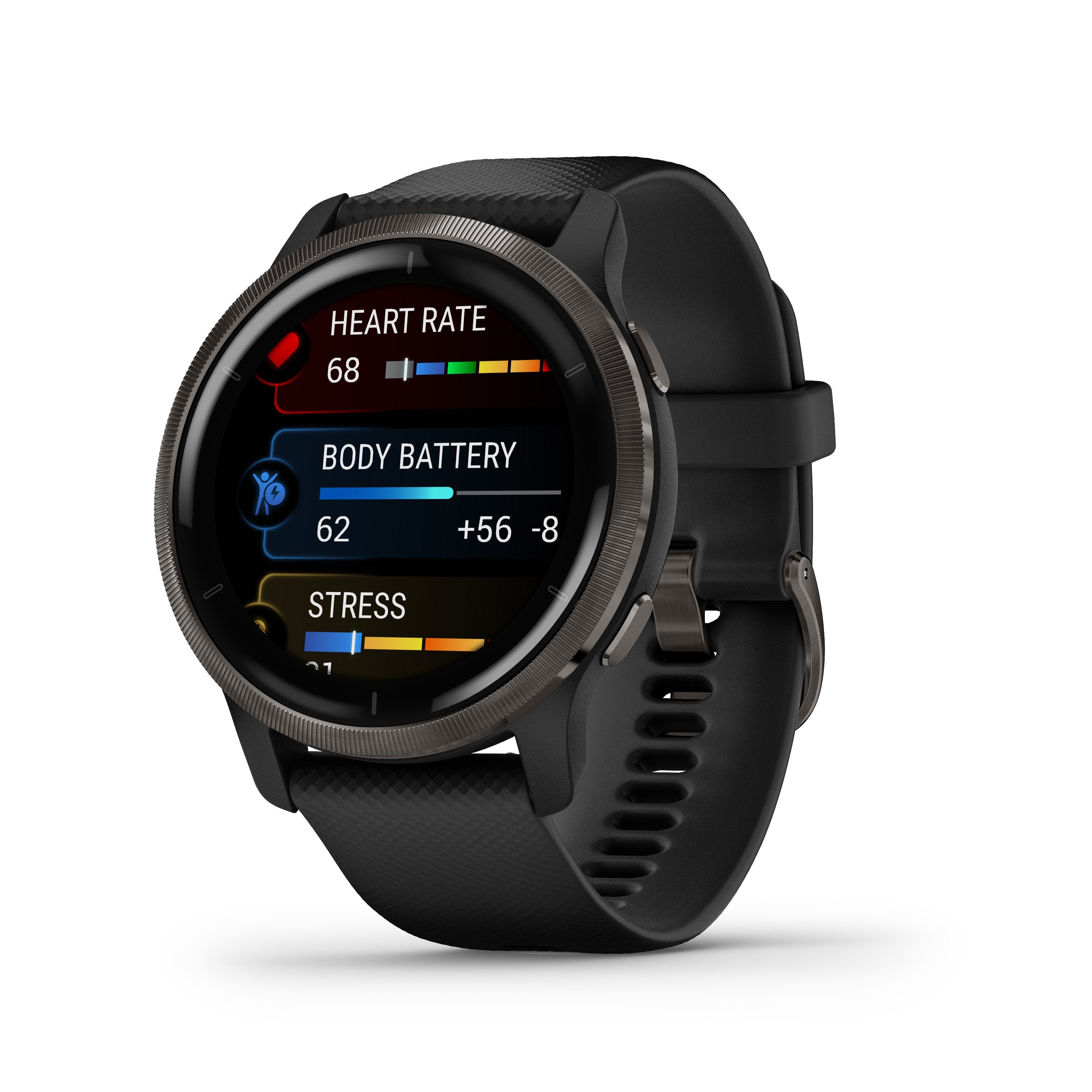 Garmin Venu 2 Negro/Pizarra Smartwatch Multideporte Wifi Gps Integrado Frecuencia Actividad Sueño 45 Mm