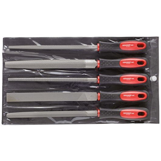 Gedore Juego De Limas Rojas, 5 Piezas R93000005