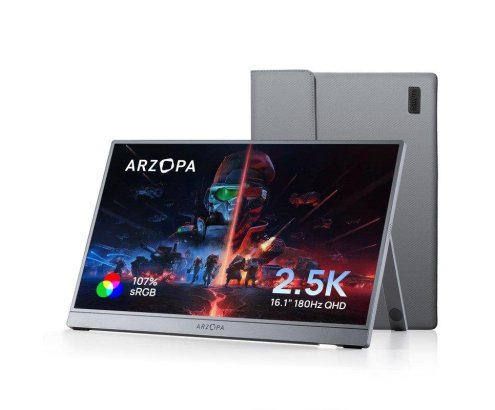 EAN 6975114120248 - Arzopa Z3FC + SLEEVE Monitor portátil Gris 40,9 cm (16.1") LCD 2560 x 1440 Pixeles imagen 1
